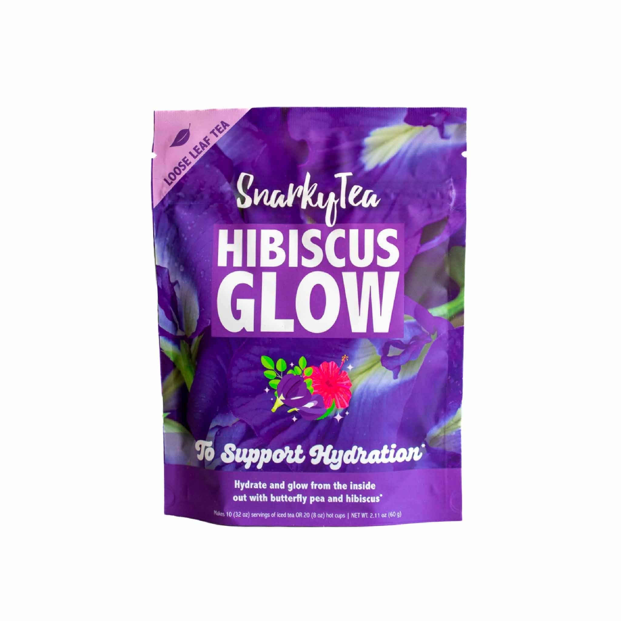 Snarky Tea Hibiscus Glow Hydrating Herbal Tea Moonstone Circle